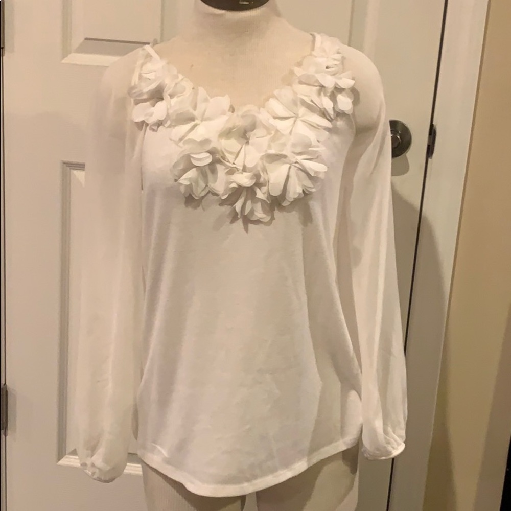 White Top with Flowers